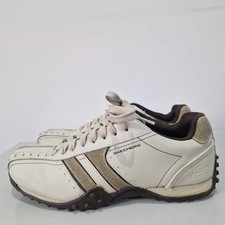 Skechers Urban Track Forward Mens  Trainers Size UK 8 Lace Up Cream Brown Retro 