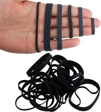 30Pcs Black Heavy Duty Rubber Bands Assorted Sizes Wide Thick Tactical Elastic B