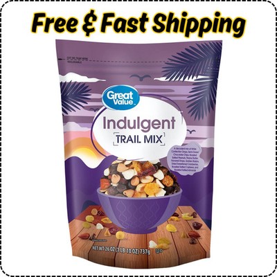 Great Value Indulgent Trail Mix 26oz   Rich, Sweet & Crunchy Snack Blend