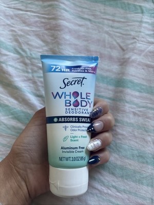 BRAND NEW Secret Whole Body Sensitive Deodorant Light & Fresh Scent AluminumFree