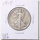 1919 50C Walking Liberty Half Dollar in VG Condition #7062