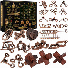 Advent Calendar 2026 Brain Teaser, Teens Adults 24 Days Christmas Countdown