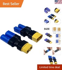 No Wires EC5 to XT60 Adapter for RC LiPo Batteries - 2 Pack with Protection