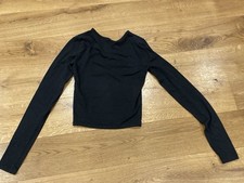 Hollister Cut Out Black Little Long Sleeved Top, Size XXS