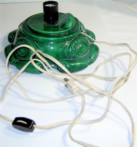 Vtg Atlantic Mold Vintage Ceramic Christmas Tree GREEN Bottom BASE ONLY P