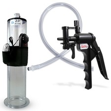 LeLuv Penis Pump TYRO WIDE Flange Vibrating Cylinder, 1.75"-2.50" Diameter