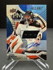 2021-22 Upper Deck Allure Auto Jersey Blue Line John Gibson 03/25 Anaheim