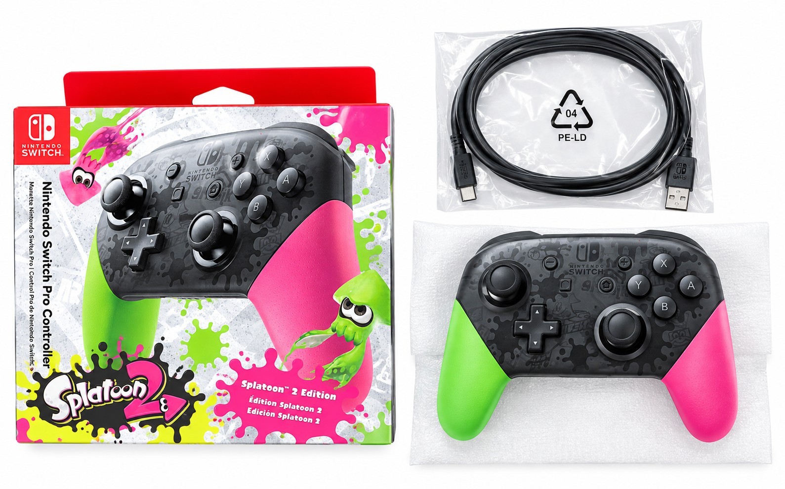 Nintendo Switch Pro Controller Splatoon 2 Edition Brand New In Box ...