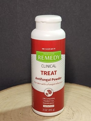 Remedy Clinical Treat Antifungal Powder Vanilla Scent 3 oz (MSC092603) Exp 09/27
