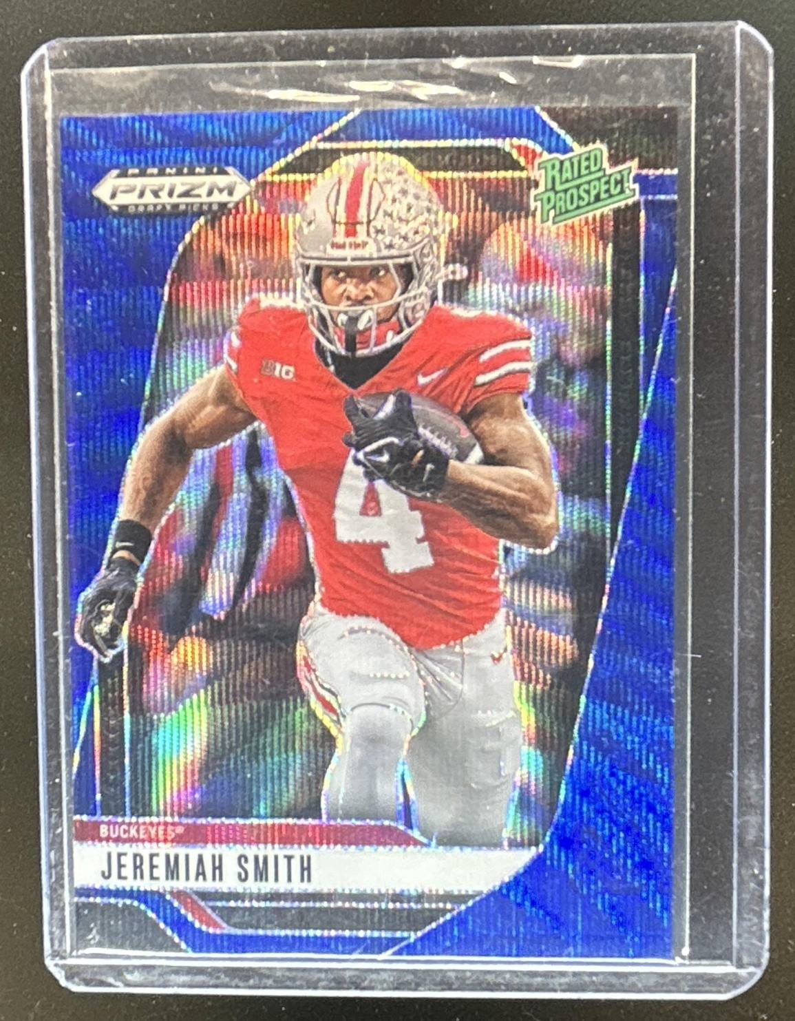 2025 Prizm Draft Picks Jeremiah Smith Blue Wave Rated Prospect #/299 Buckeyes