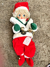 Vintage Brinns Calendar Clown December 1986 Christmas Porcelain Clown Doll