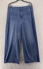NYDJ Mona Wide Leg Jeans Women's 12 High Rise Medium Blue Denim Wash Baggy