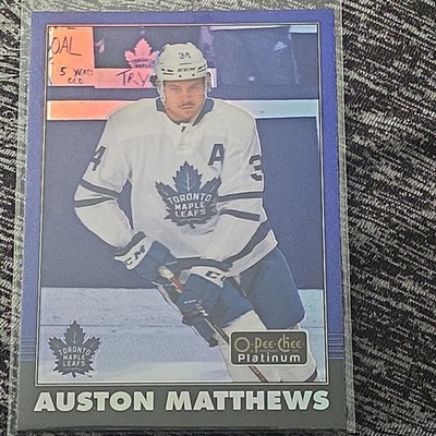 2020-21 O-Pee-Chee Platinum Retro Blue Rainbow 100/149 Auston Matthews 
