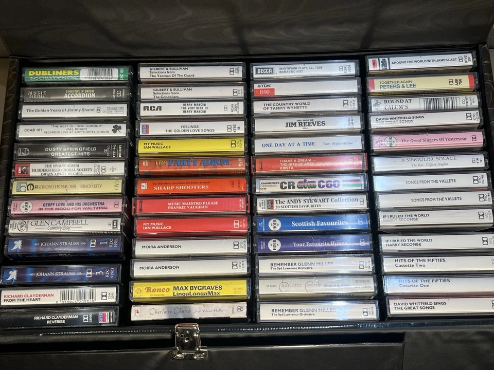 Job Lot Of 71 Mixed Music Cassette Tapes In Leather Cases - Image 4 of 4
