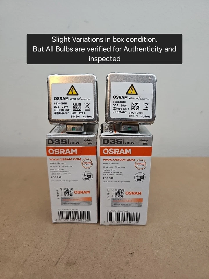Osram 66340HBI Xenarc 35W D3S PK32D-5 4600K HID Xenon Light Bulb (2 Pack) - Image 3 of 4