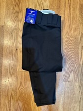 NWT Mizuno Baseball Pants 7/8 Length Tapered Medium Black BRAND NEW