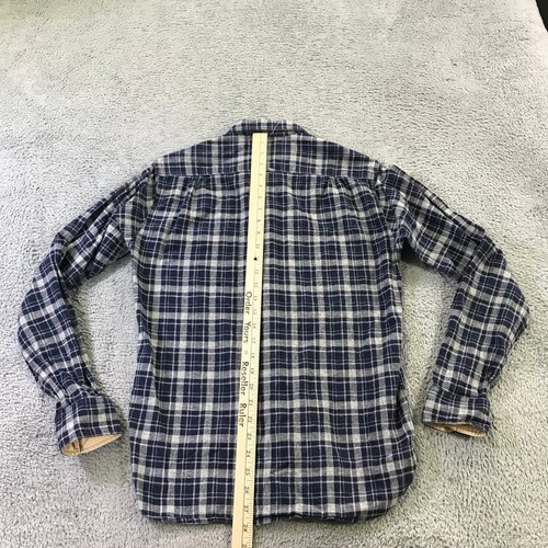 Rag & Bone Shirt Mens Medium Button Up Blue Beige Plaid Linen Casual - Picture 10 of 13