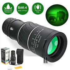 16x52 Monocular Telescope HD Dual Focus BAK4 Prism Night Vision Spyglass Scope