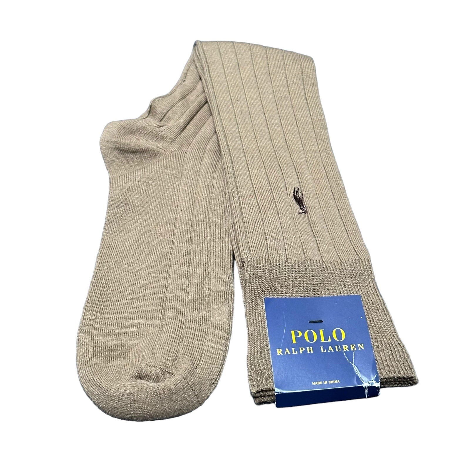 Polo Ralph Lauren da uomo firmati pony calze equipaggio classiche nuove con etichette 6 12 5 oliva scura