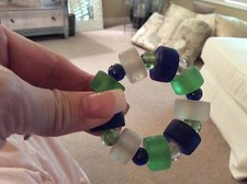 8 Acrylic Green and Purple Napkin Rings