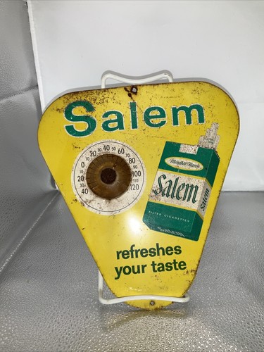 Vintage Salem Zigaretten Dreieck Dose Thermometer funktionstüchtig  - Bild 1 von 3