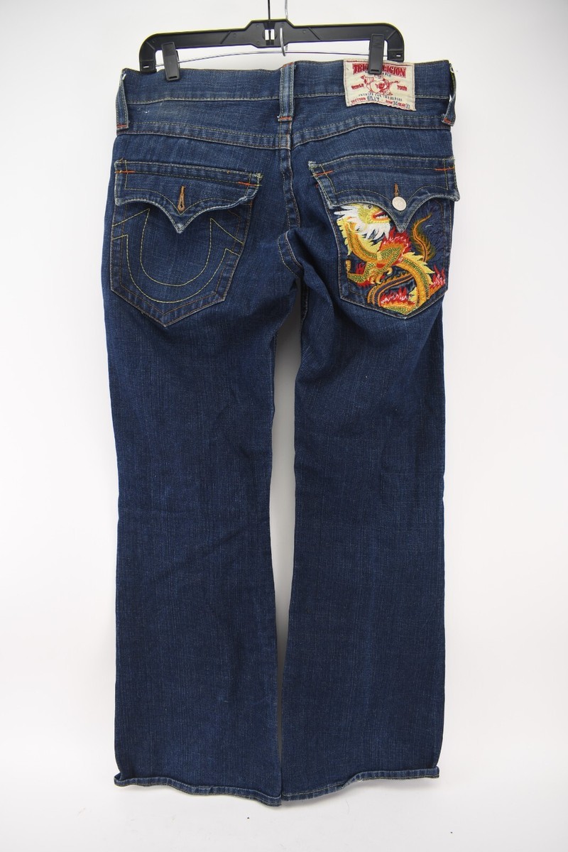 Vintage Y2K True Religion Blue Jeans Billy Embroidered