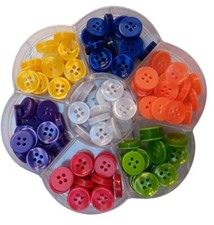 Color Wheel Bright Color Sewing Buttons - 1/2 inch 4 hole Button Art Scrap Craft