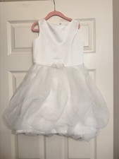 David's Bridal White Flower girl Dress Size 6
