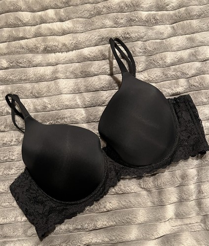 NO BOUNDARIES TSHIRT BRA 40DD LINED BLACK LACE FRAME ADJUSTABLE STRAP NEW NO TAG - Picture 4 of 6