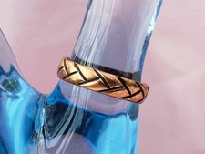 Hand Crafted Copper Ring Beautiful Braid Design Healing Effects Of Copper