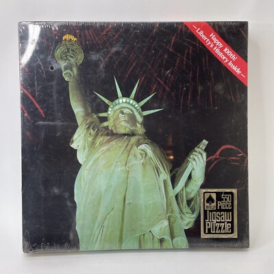 Hoyle Statue of Liberty Happy 100th Birthday 550 Piece Jigsaw Puzzle New Sealed