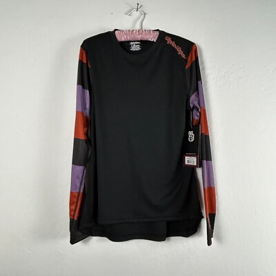 Troy Lee Designs Womens Lilium Long Sleeve Jersey Rugby Black Medium New $70