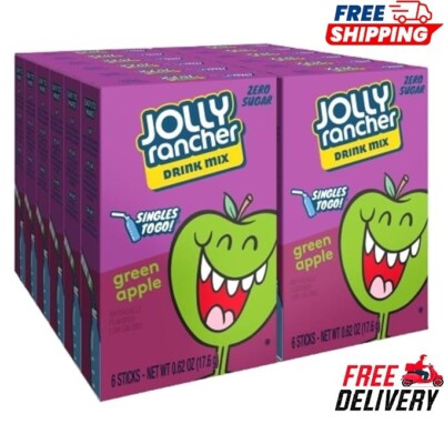 Jolly Rancher Singles To Go Powdered Drink Mix, Green Apple, 72 Total Servings
