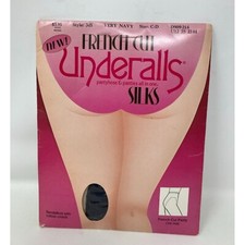 Vintage Underalls French Cut Navy Pantyhose/Panty - Size C/D NIP