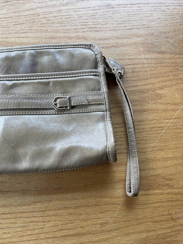 Cartera sin asas de cuero tostado Mary Ann Rosenfeld para mujer informal con cremallera - Imagen 2 de 6