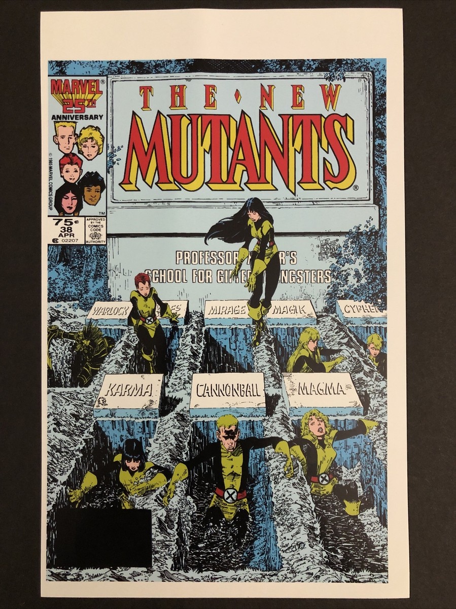 The New Mutants #38 COVER Marvel Comic Book Mini Poster 6x9 Arthur