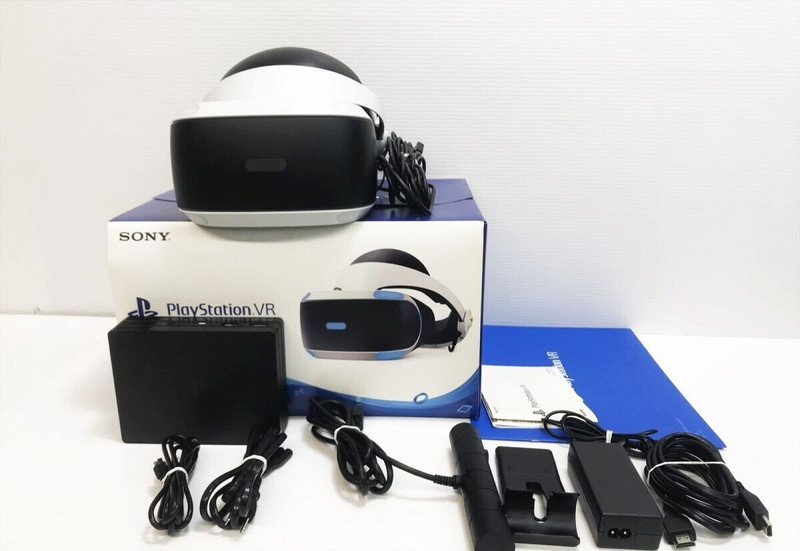 SONY PS4 VR Headset with Camera Bundle (PS4, Model CUH-ZVR2) - Function Tested