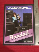 Vivian Campbell for Randall Amplifiers 1988 Print Ad