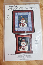 Welcome Winter Little Quilt 19.5x21.5"  Pillow by Country Appliques