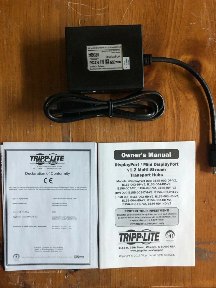 Tripp Lite 2-Port DisplayPort to HDMI Multi Stream Transport Hub B155-002-HD-V2 - Image 2 of 4