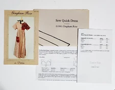 Gingham Rose Sew Quick Dress Pattern GR #991 Women's S-M-L UNCUT