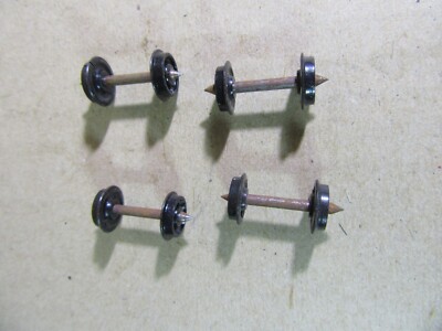 434x Vintage Kadee USA HO 4 Achsen + 8 Räder Metall Abstand 15mm 1/87