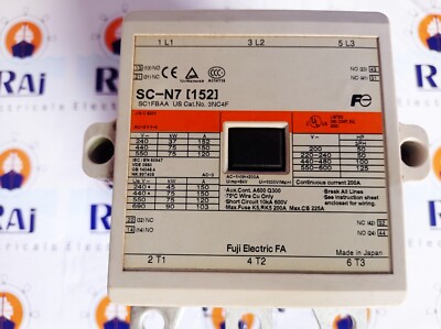 FUJI ELECTRIC SC-N7 [152] MAGNETIC CONTACTOR 200A COIL 380-450 V