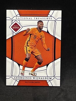 2022 GEORGINIO WIJNALDUM /25 PANINI NATIONAL TREASURES FIFA ROAD TO WORLD CUP