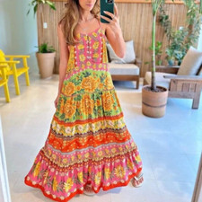 FARM Rio Long Flori Dress Size XS