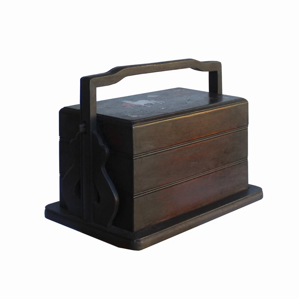 Traditional Vintage Chinese Multi Tray Wood Basket Box ws1056 - Image 3 of 4