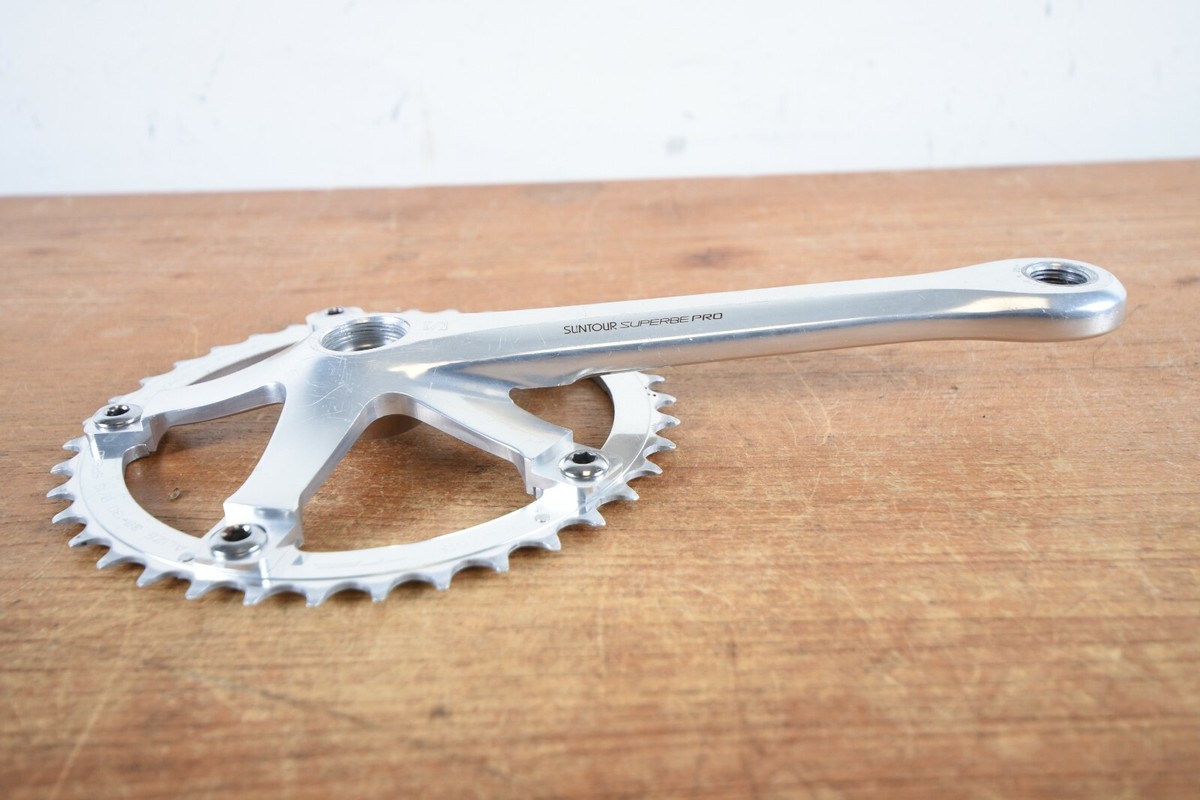 Vintage Rare Suntour Superbe Pro Crankset 38T Chainring Vintage Rare Suntour Superbe Pro Crankset 38T Chainring