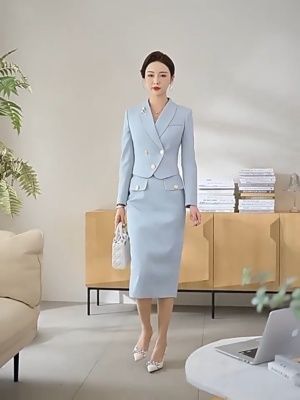 Pencil Skirt Blazer Jacket Suit for Women Size 2-12 Office Work