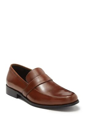 Karl Lagerfeld Paris Men Leather Loafer Cognac Brown Size 9.5 Karl Lagerfeld Paris Leather Loafers Cognac Mens Size 10.5 M  main image 3