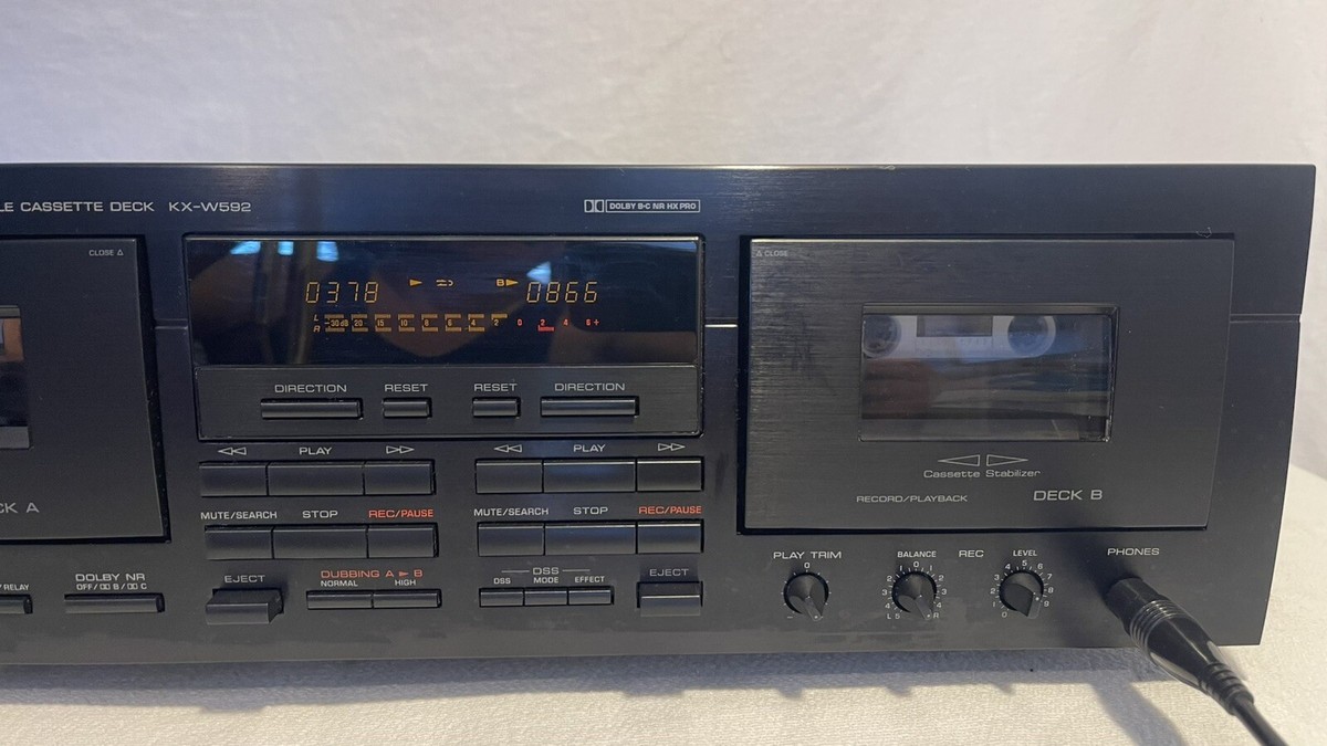 YAMAHA KX-W592 カセットデッキ Tested!! Yamaha KX-W592 Dual Cassette Deck | eBay